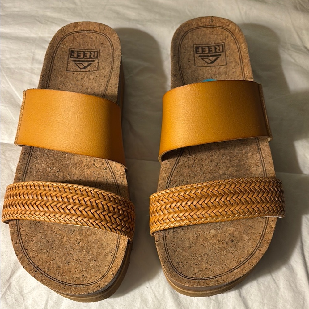 REEF Brown and Tan Sandals